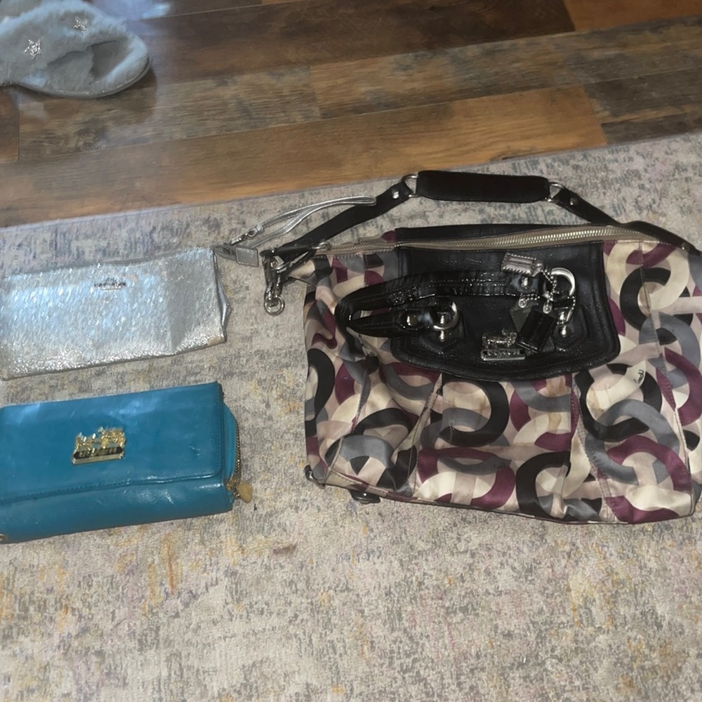 coach purse & satchel & wallet combo